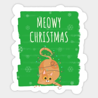 Kitten Christmas Sticker